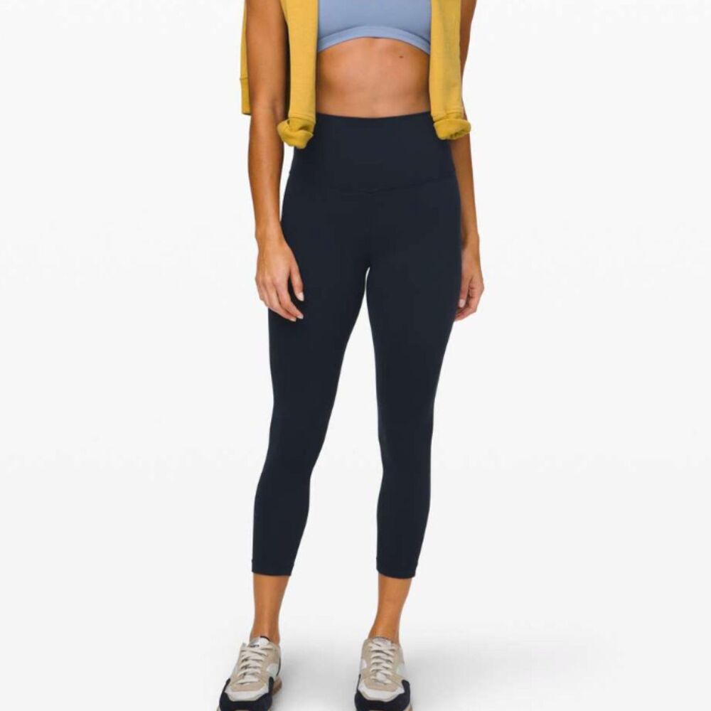 NWOT Lululemon Align Crop 23" True Navy Size 16 Athleisure Yoga Athletic